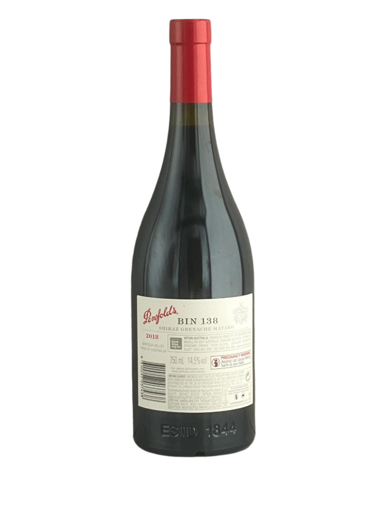 Penfolds Bin 138 Barossa Valley Shiraz Grenache Mataro 2018 750ml