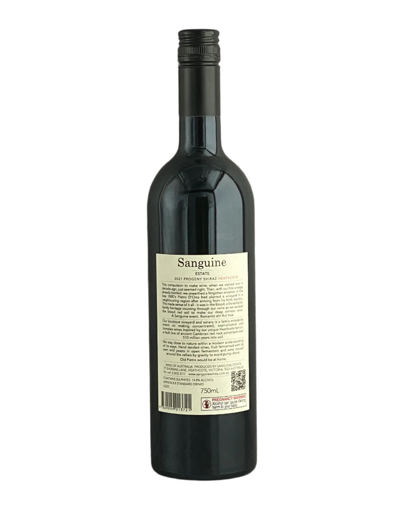 Sanguine Progeny Heathcote Shiraz 2021