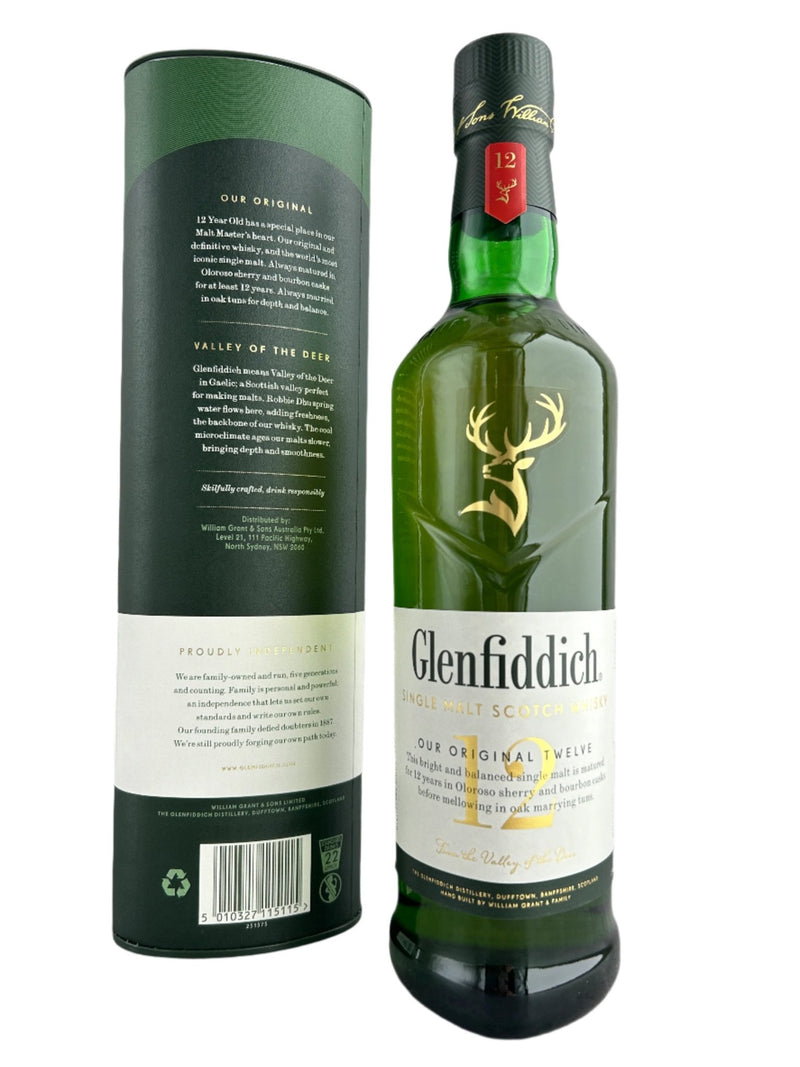 Glenfiddich 12 Year Old Single Malt Scotch Whisky – 700ml - CG LIQUOR