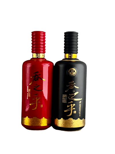 Shede Tun Zhi Hu Set Black/Red 500ml 53% ABV - BAIJIU - CG LIQUOR