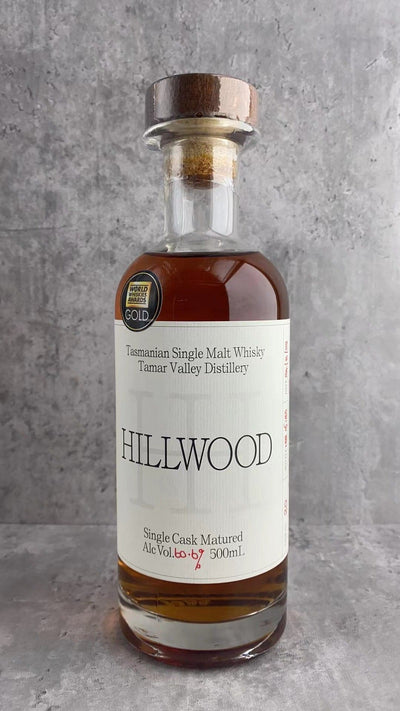 【B&S】Hillwood Tasmanian-Sherry Cask 60.6% Alc (The Winning Cask) Bottle no 138 World Whisky Awards 2023 500ml ID:013