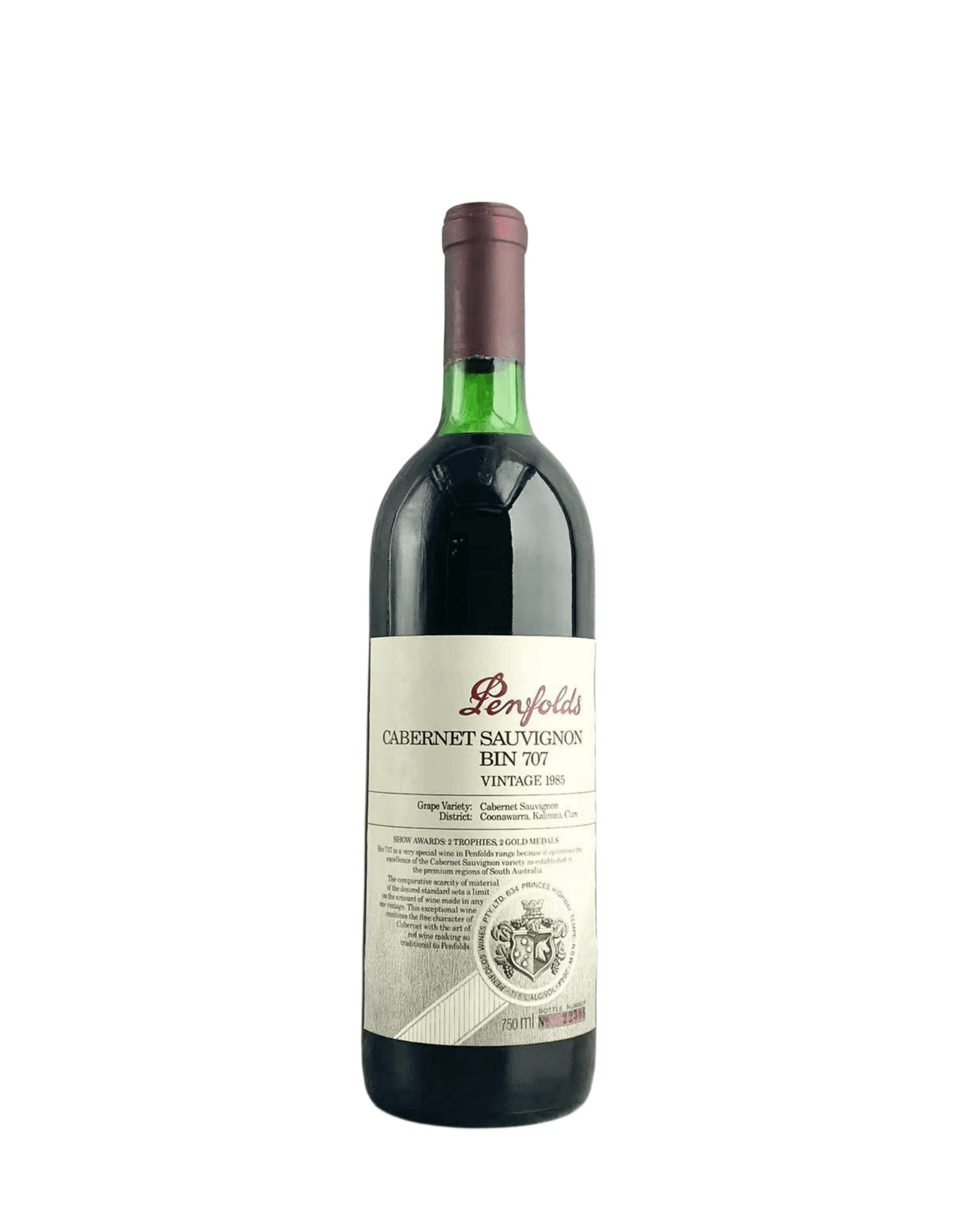 Penfolds Bin 707 Cabernet Sauvignon 1985 750ml No 22308 | CG LIQUOR